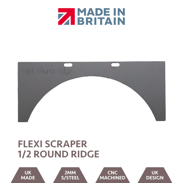 Flexi Scraper 1/2 Round Ridge Blade